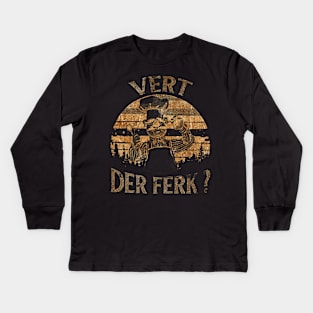 VINTAGE - Cheeff vert Der Ferk black Kids Long Sleeve T-Shirt